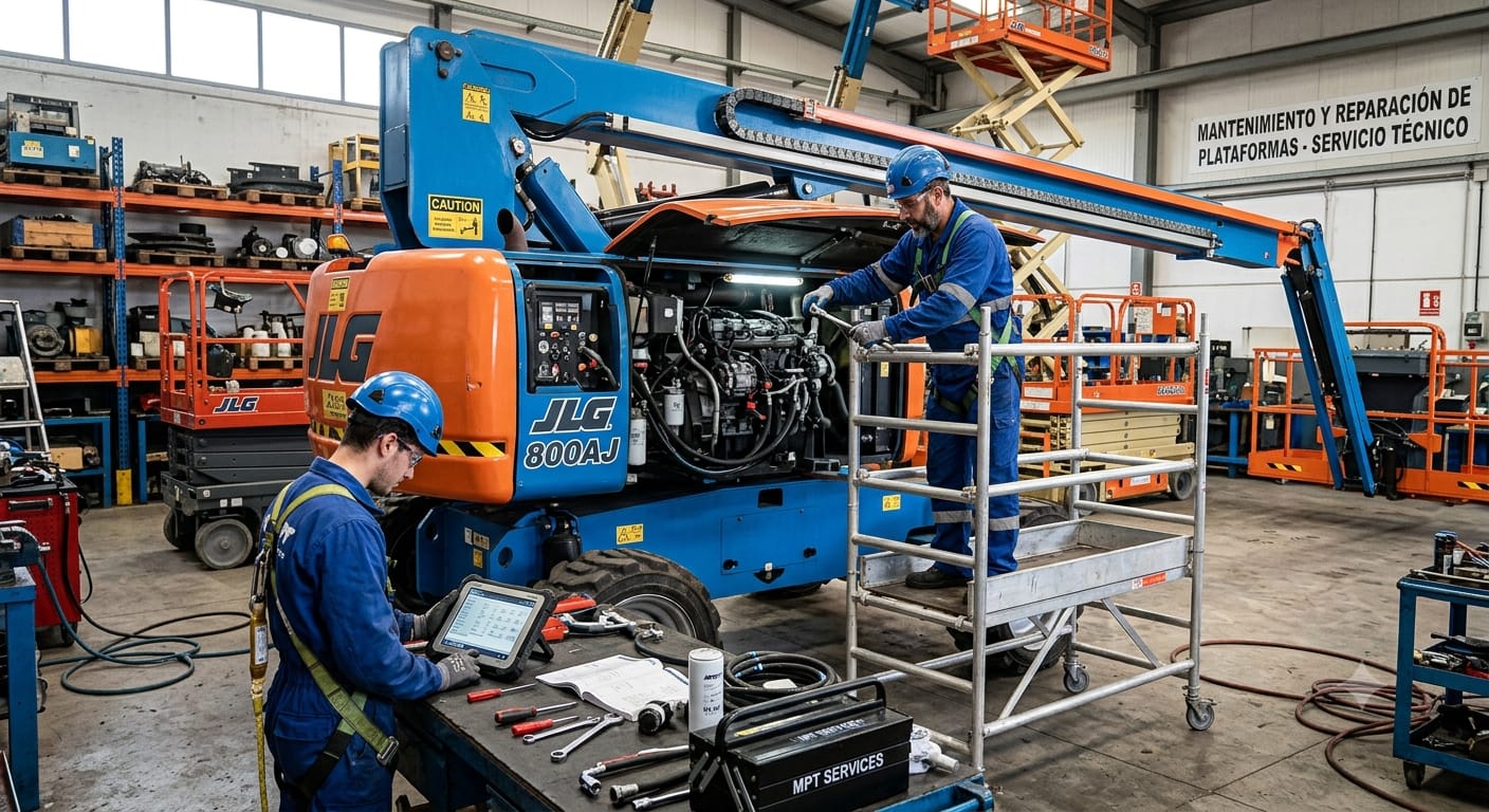 Taller de mantenimiento y reparación de plataformas de elevación